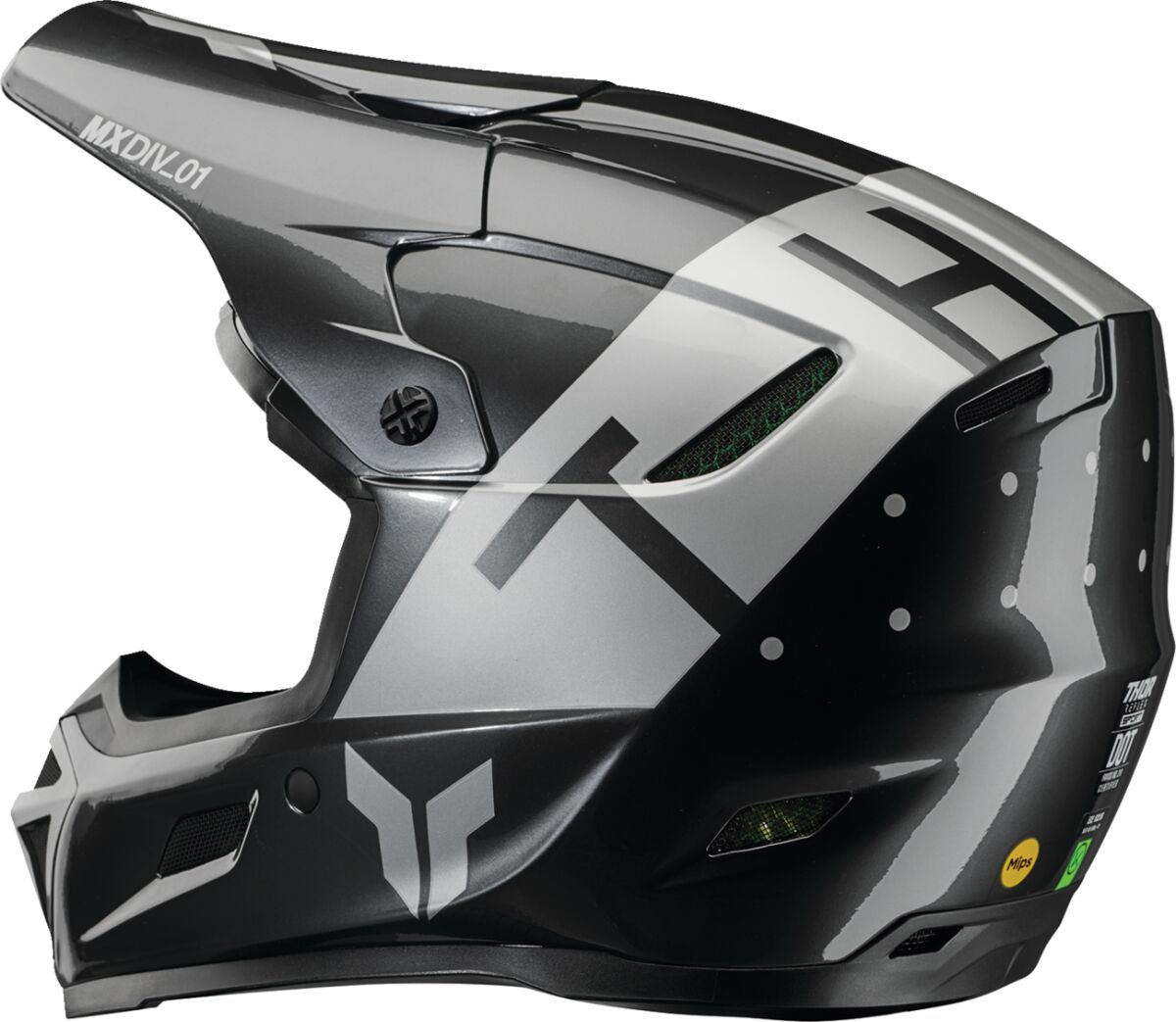 Reflex Sport Rogue MIPS® Casco Cross THOR Nero/ Grigio - 2