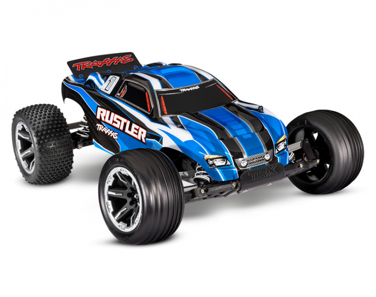 Traxxas Rustler 2WD 1/10 RTR TQ Blue -  includes battery and usb c charger