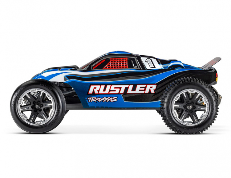 Traxxas Rustler 2WD 1/10 RTR TQ Blue -  includes battery and usb c charger - 7