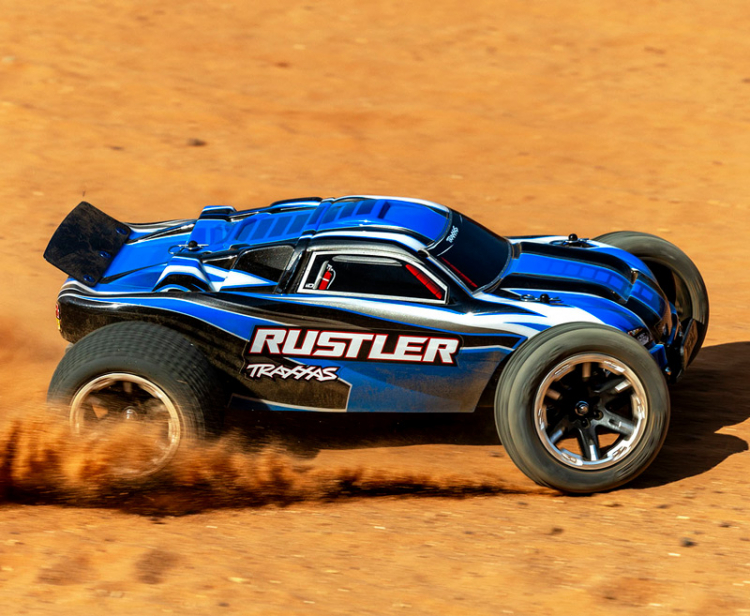 Traxxas Rustler 2WD 1/10 RTR TQ Blue -  includes battery and usb c charger - 8