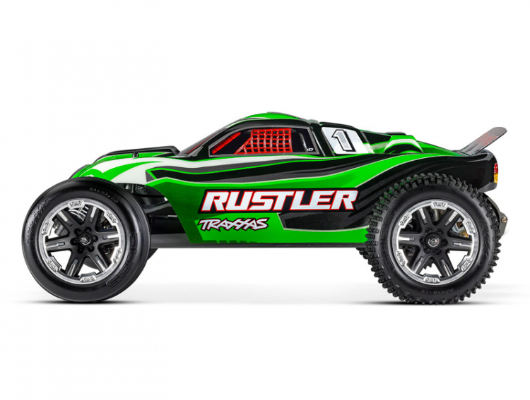 Traxxas Rustler 2WD 1/10 RTR TQ Grön - inkluderar batteri och usb c-laddare - 7