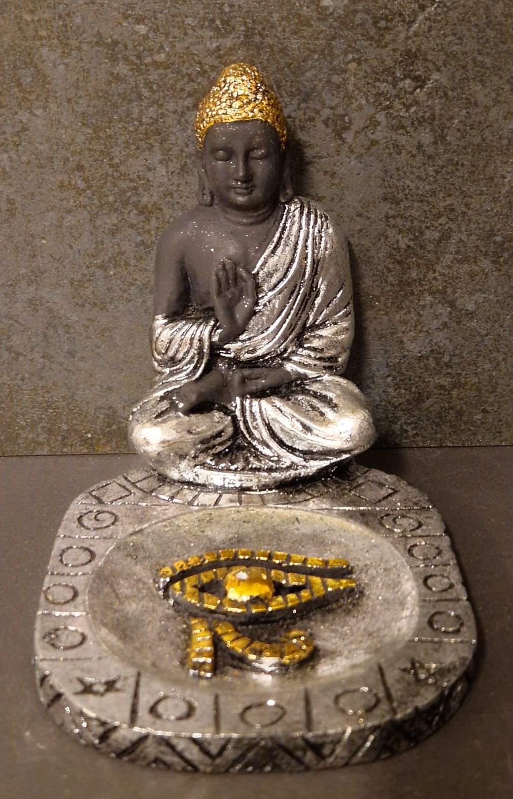 Buddha  Rökelsehållare - oval form - 4