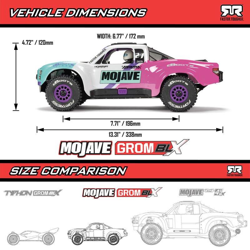 ARRMA MOJAVE GROM 223S BLX Brushless 4X4 Small Scale Truck RTR Bttry, Chrgr Teal - 18