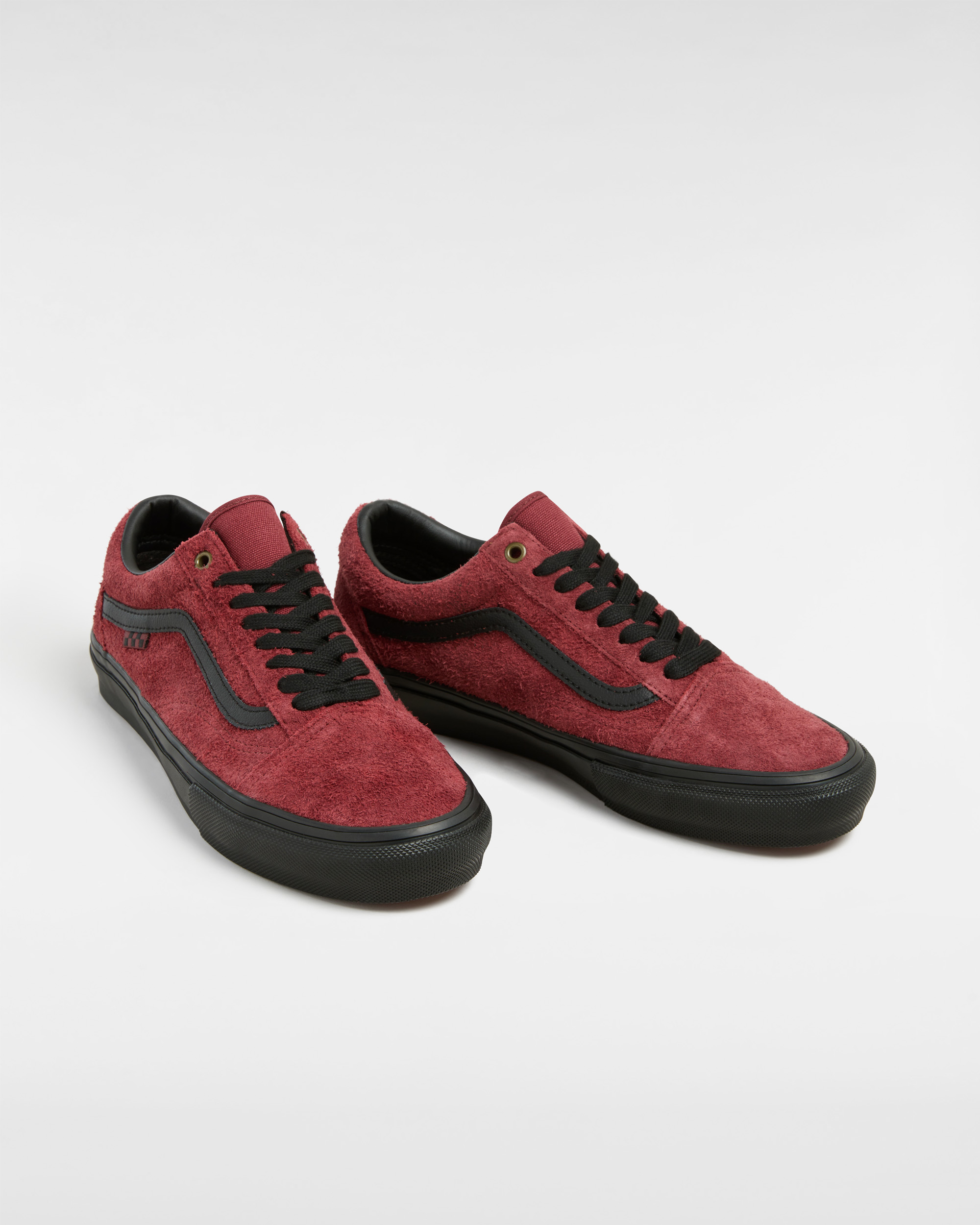Vans Skate Old Skool “Hairy Surde” Burgandy Red Sz 6Men Vans Skate Old Skool Hairy Suede Black/Burgundy Skate Shoe  main image 3