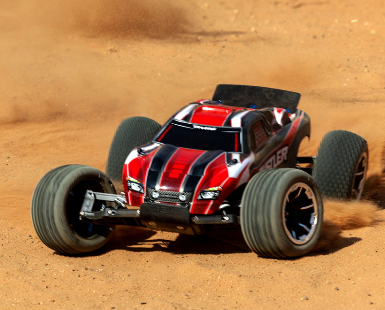 Traxxas Rustler 2WD 1/10 RTR TQ Red - includes battery and usb c charger - 8