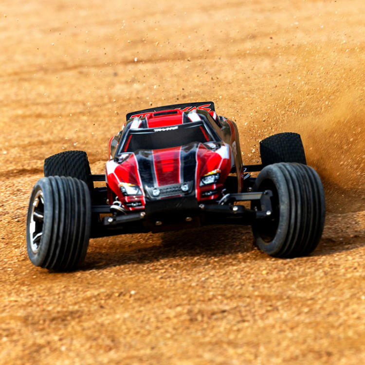 Traxxas Rustler 2WD 1/10 RTR TQ Red - includes battery and usb c charger - 10