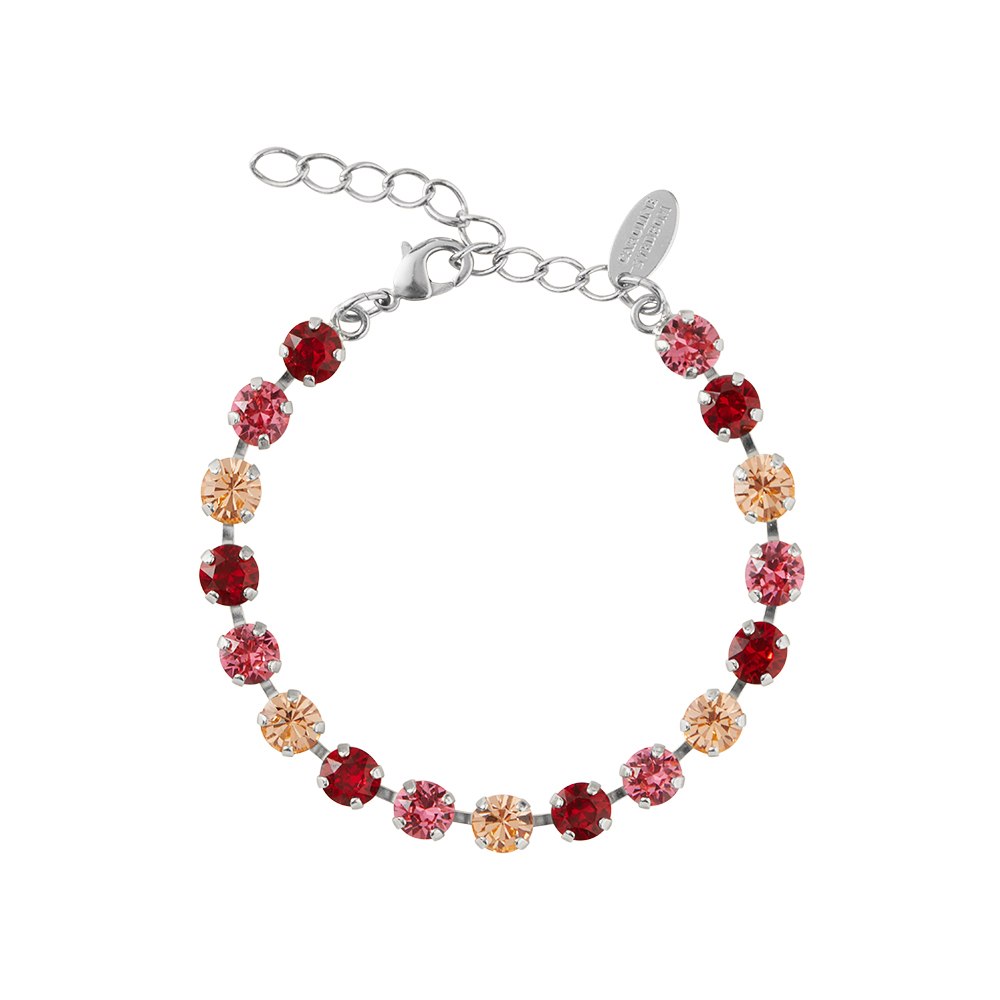 Caroline Svedbom Nicola armband rhodium scarlett combo