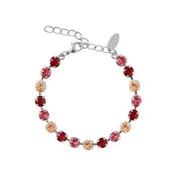 Caroline Svedbom Nicola armband rhodium scarlett combo