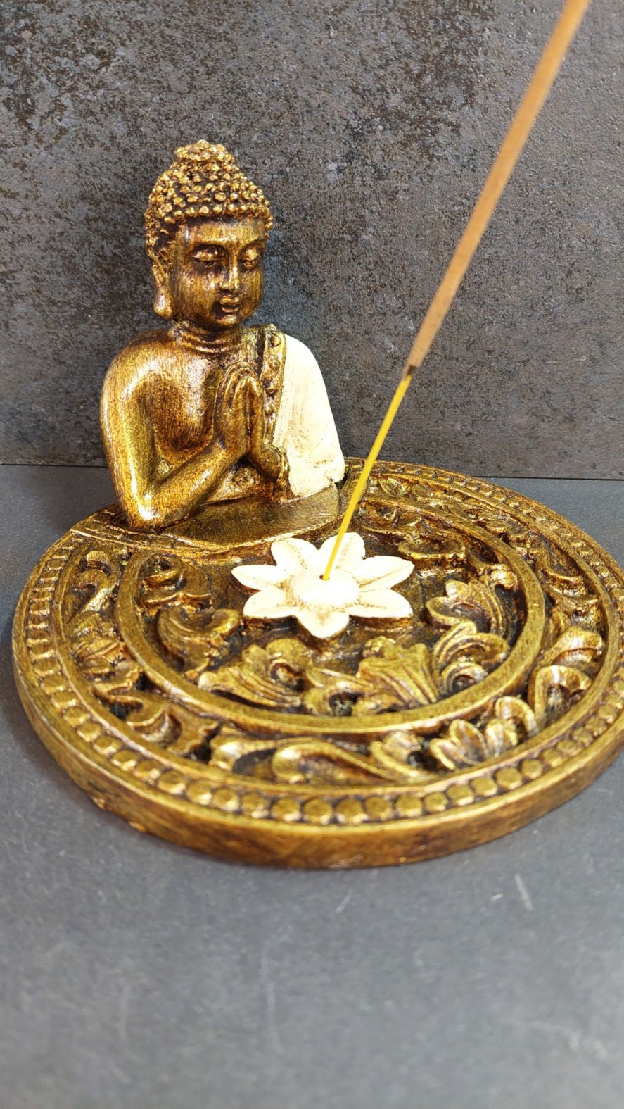 Thai Buddha Rökelsehållare - rundad form
