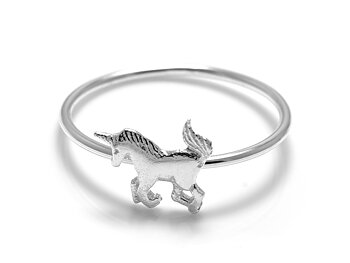 Enhörning Ring i Äkta 925 Silver storlek 7, Sagohäst eller Sagoväsen Accessoar, Fantasy Smycke