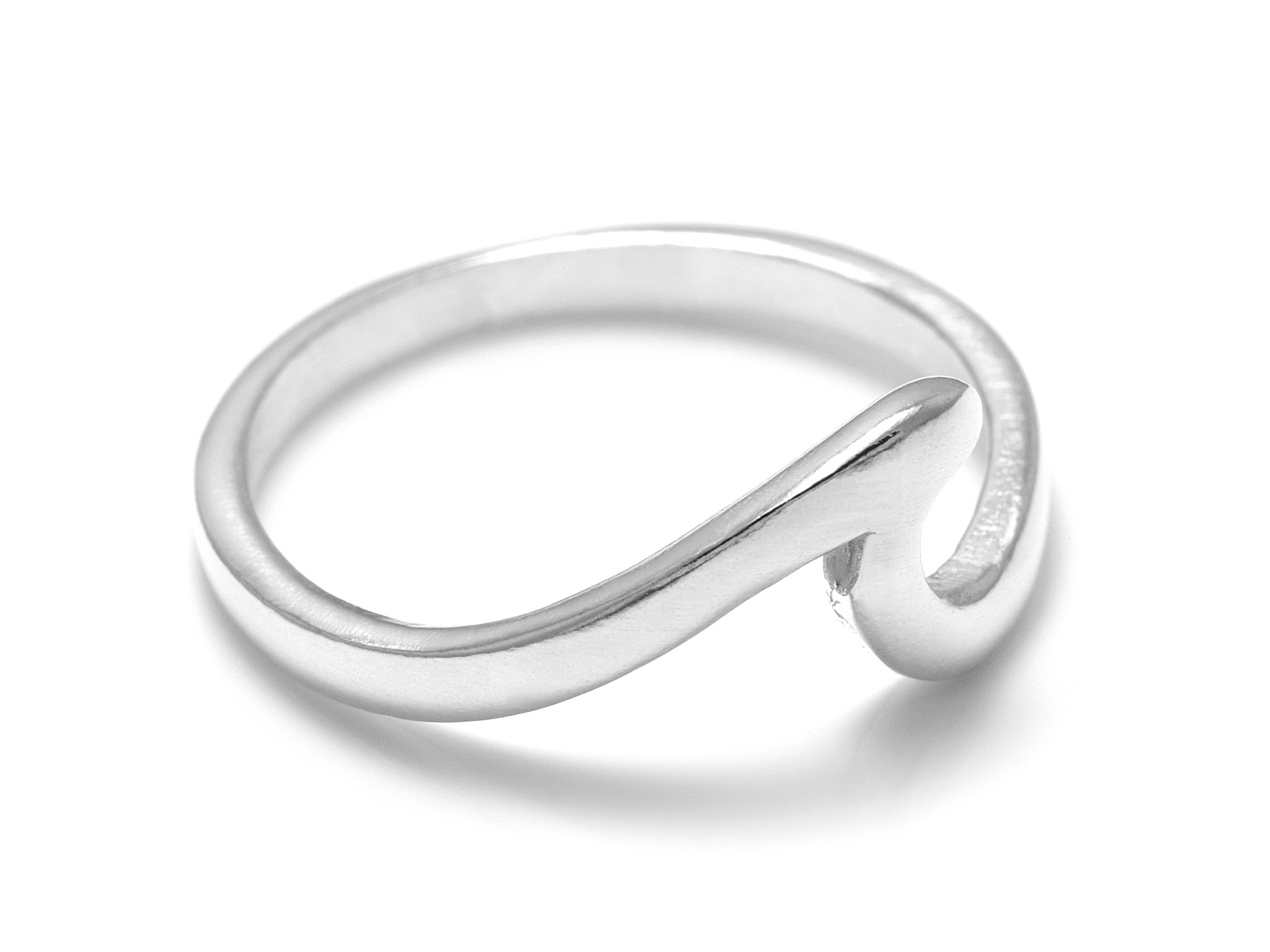 Våg Ring i Äkta 925 Silver, Evighetssymbol Accessoar, Hav eller Vattenvåg Smycke - 2