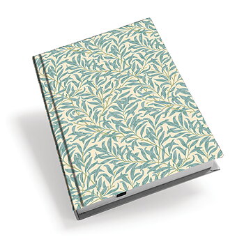 William Morris : Morris Modern Willow Bough - Turkos Skrivbok A6 linjerad