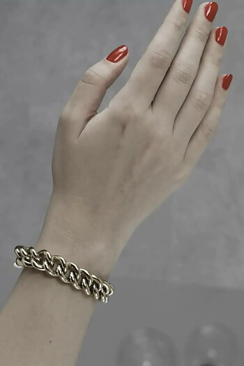 Dansk Copenhagen - Courage Waterproof Mega Chunky Panzer Bracelet 18K Gold Plating