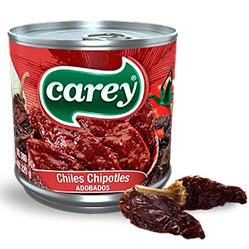 Carey Chiles Chipotles Adobados 340 gram.