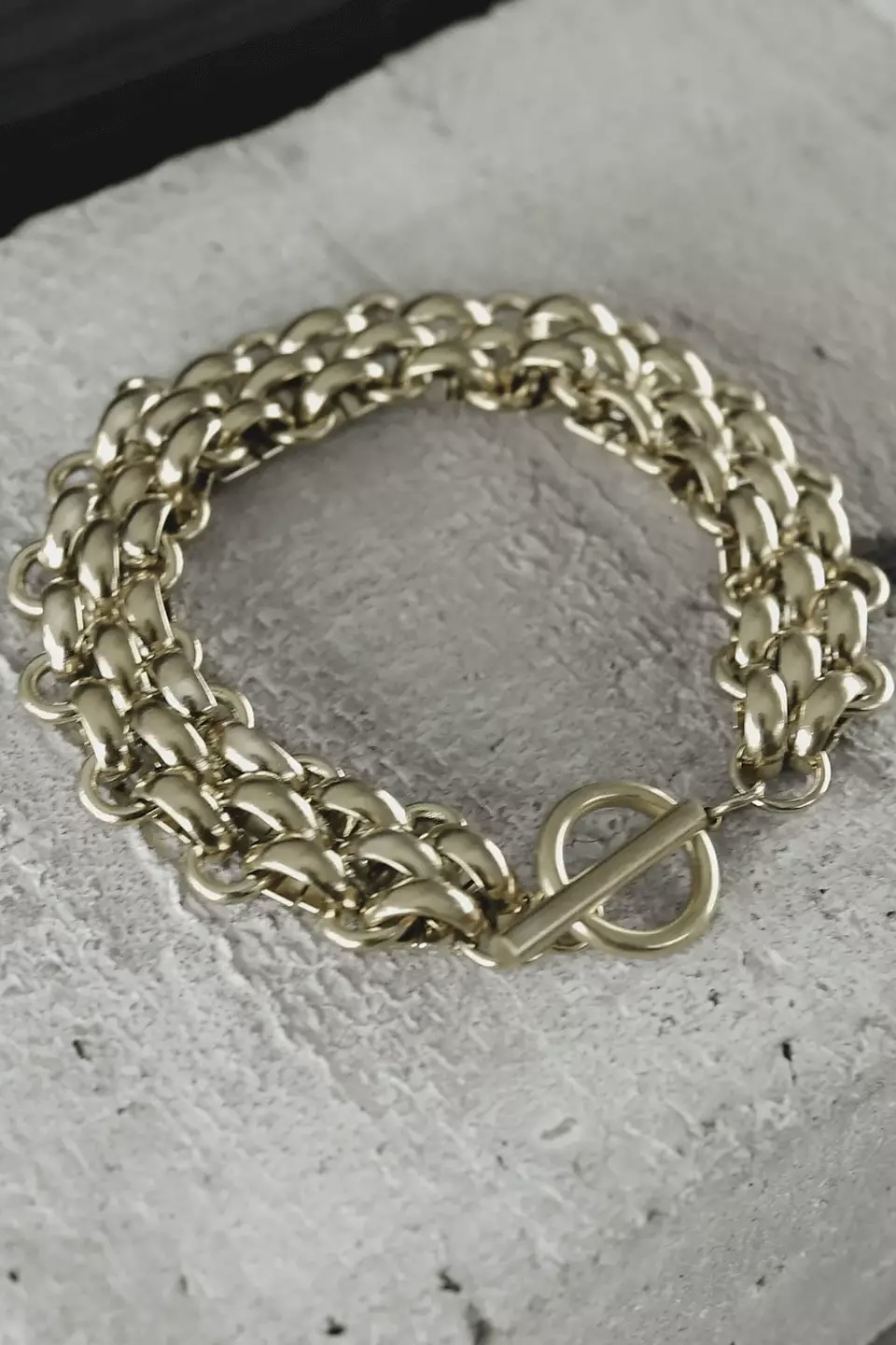 Dansk Copenhagen - Courage Waterproof Crochet T Bar Bracelet Gold Plating - 4