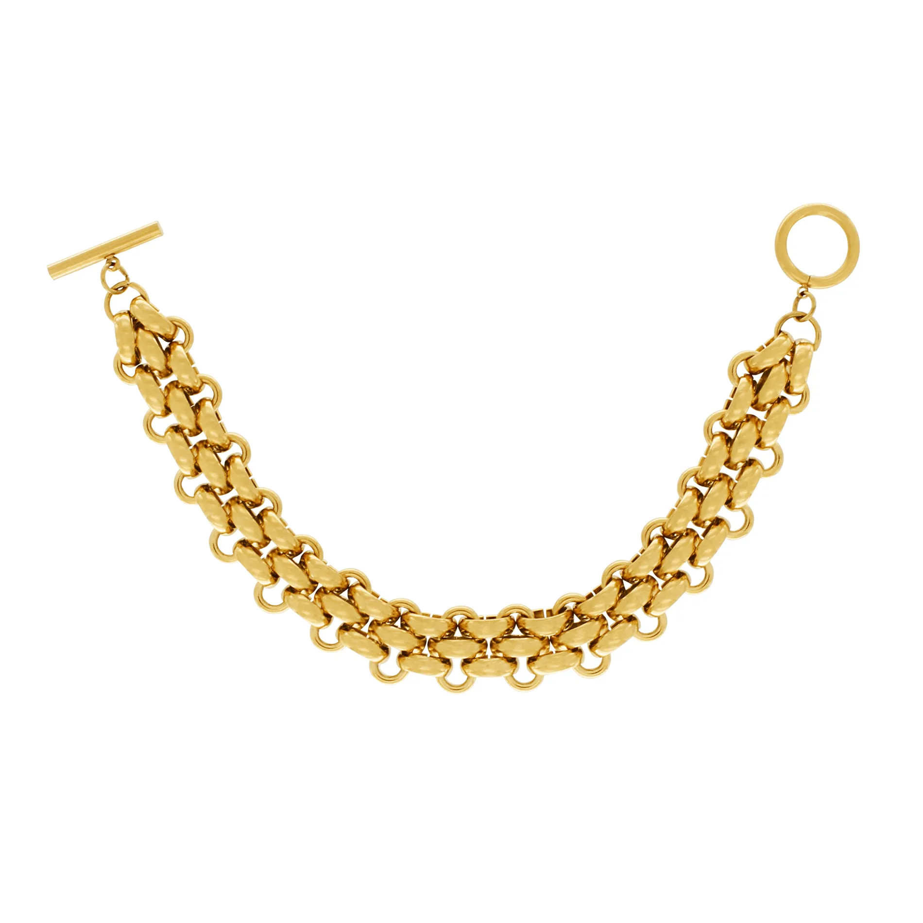 Dansk Copenhagen - Courage Waterproof Crochet T Bar Bracelet Gold Plating - 3