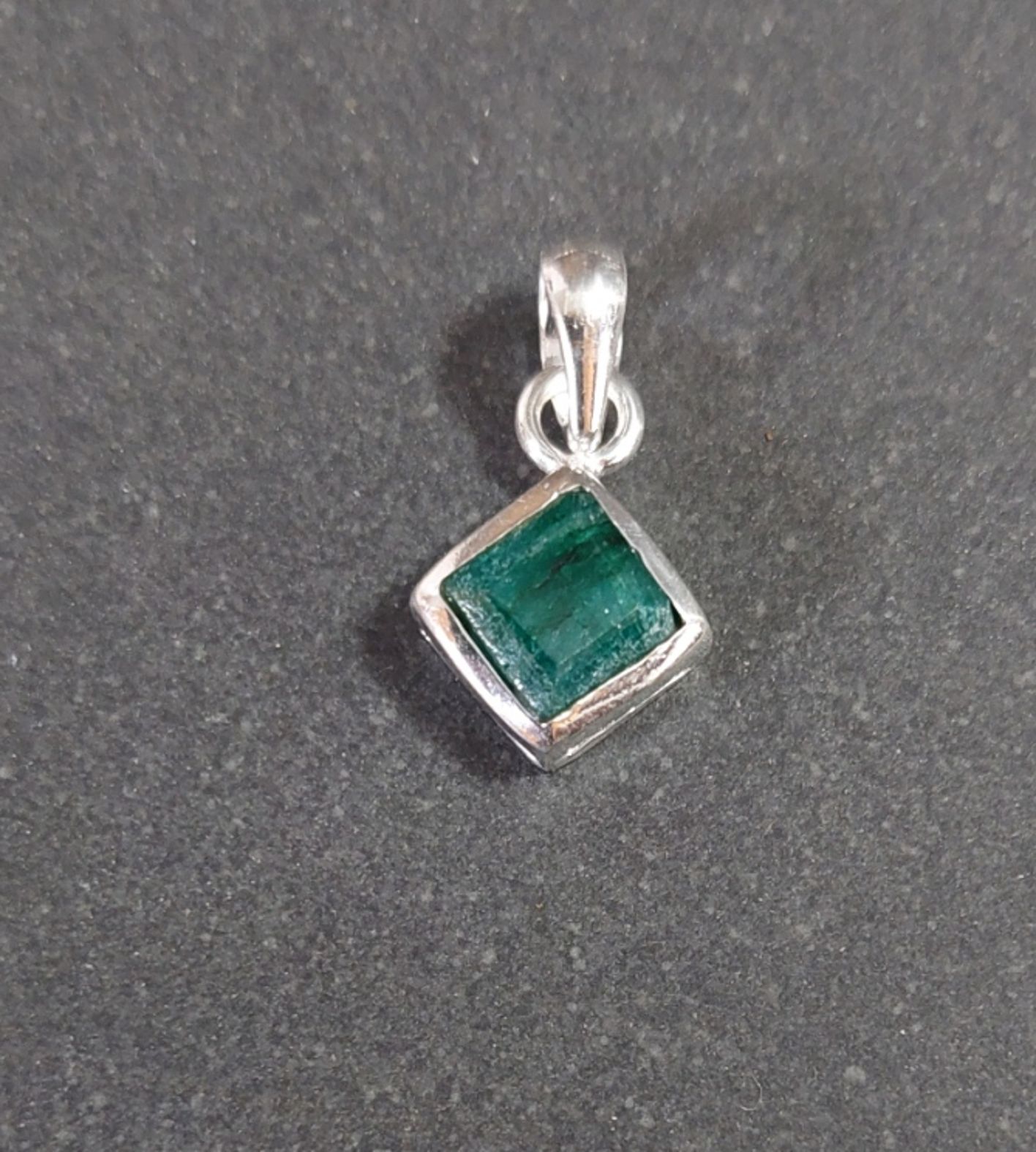 Silver hängen med Sten Cabochon i kvadratisk form  - 15