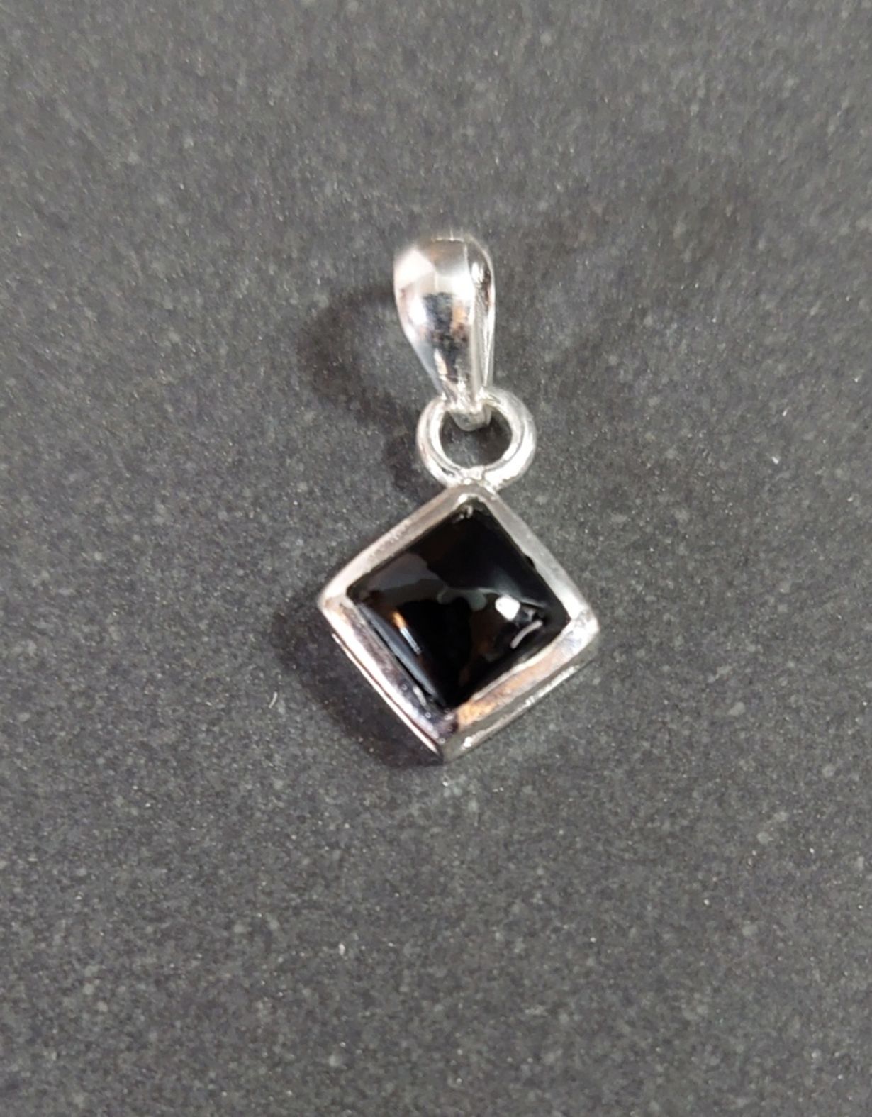 Silver hängen med Sten Cabochon i kvadratisk form  - 11