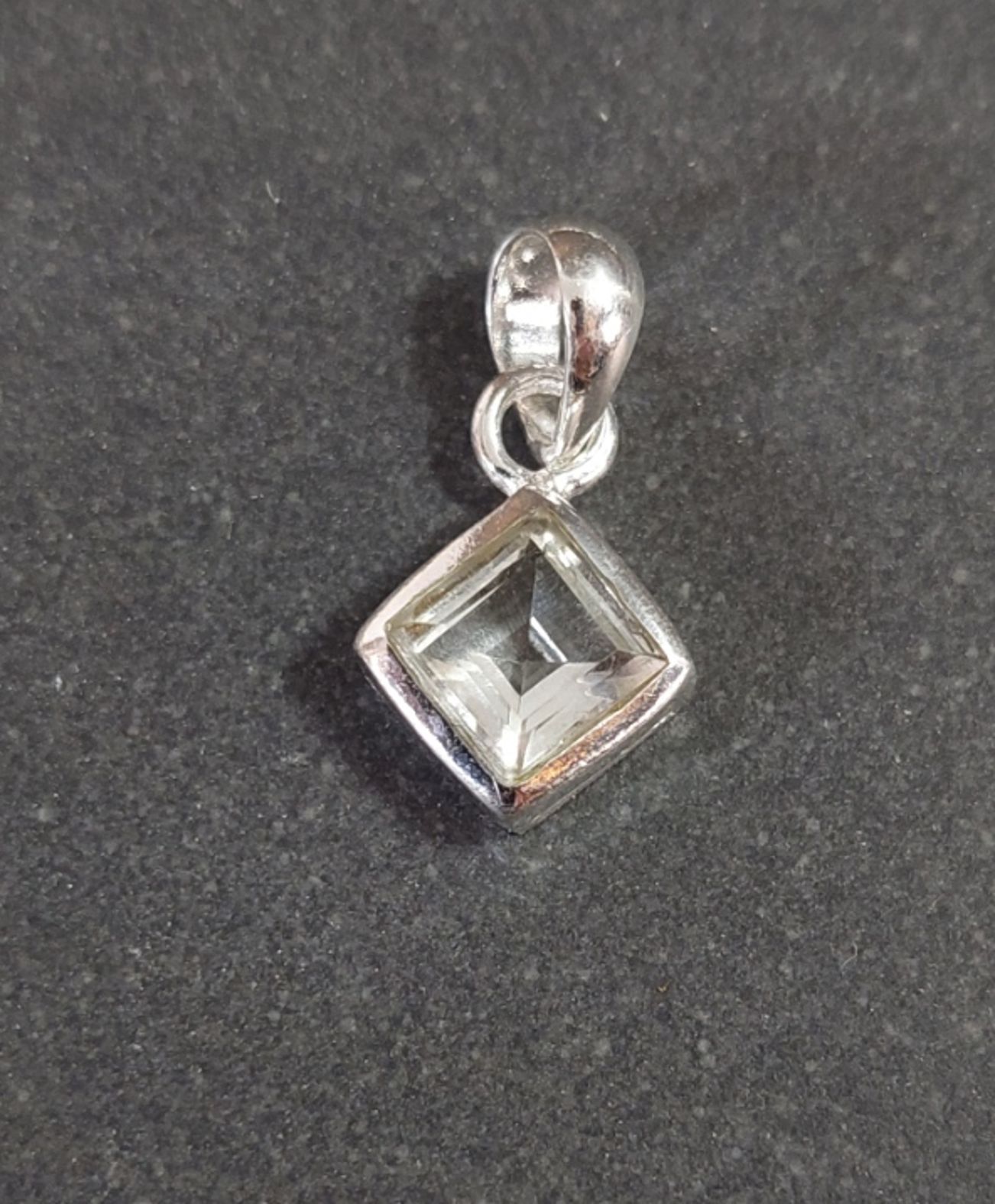Silver hängen med Sten Cabochon i kvadratisk form  - 6
