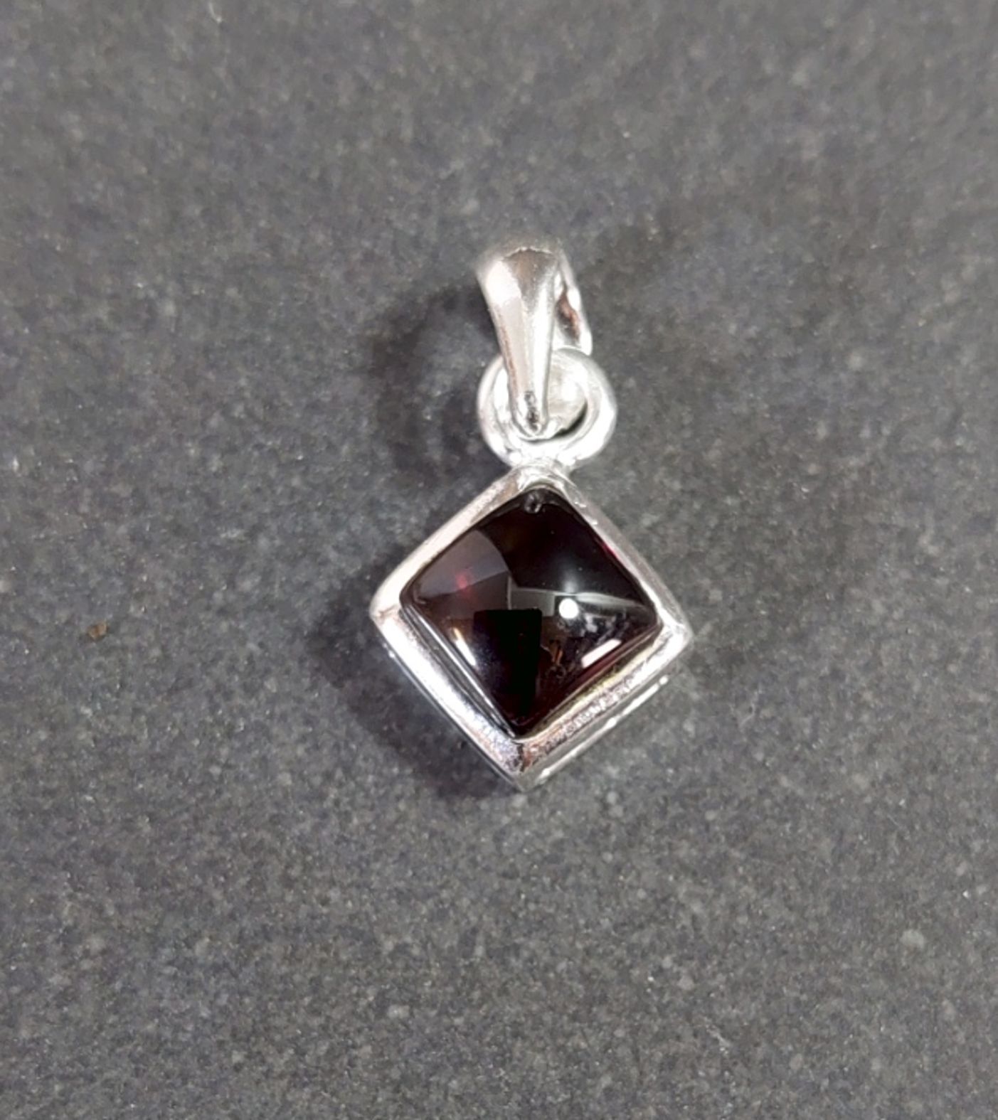 Silver hängen med Sten Cabochon i kvadratisk form  - 5