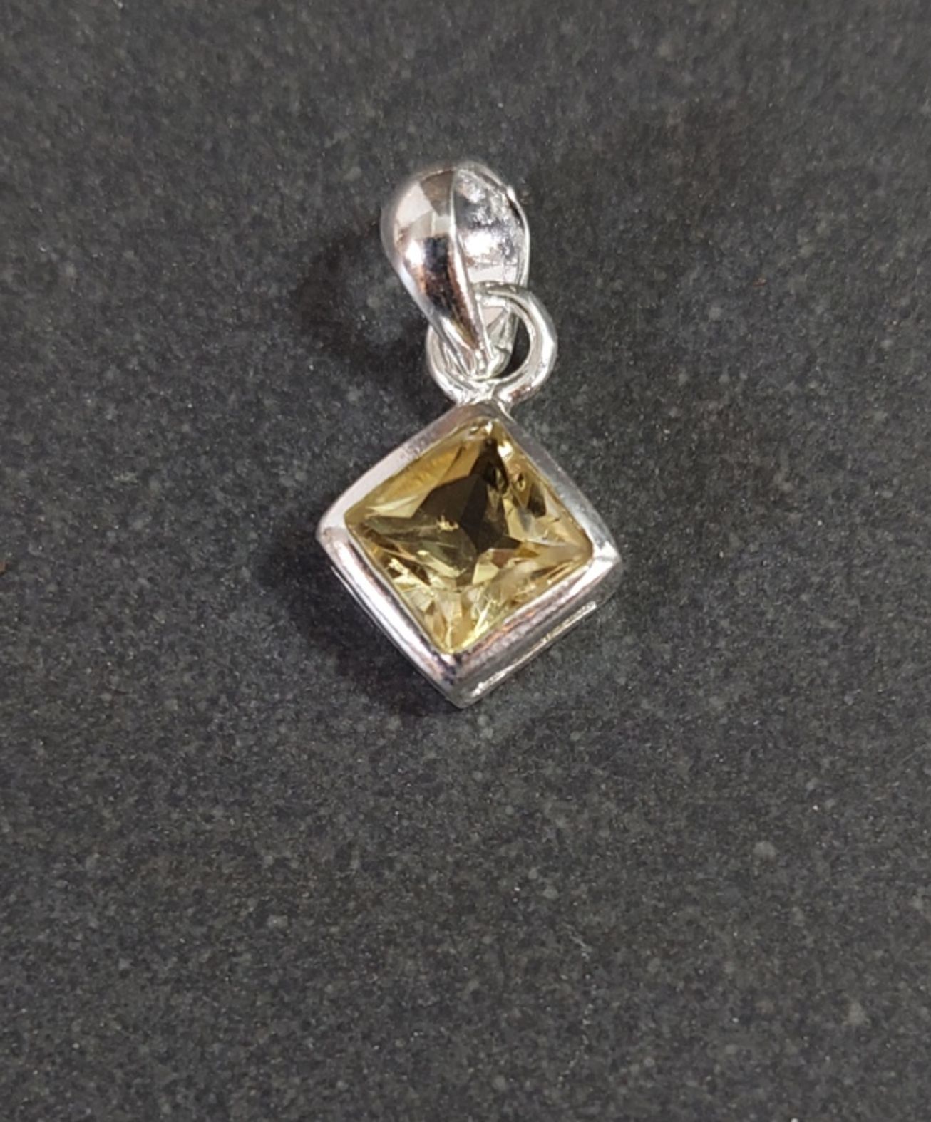 Silver hängen med Sten Cabochon i kvadratisk form  - 4