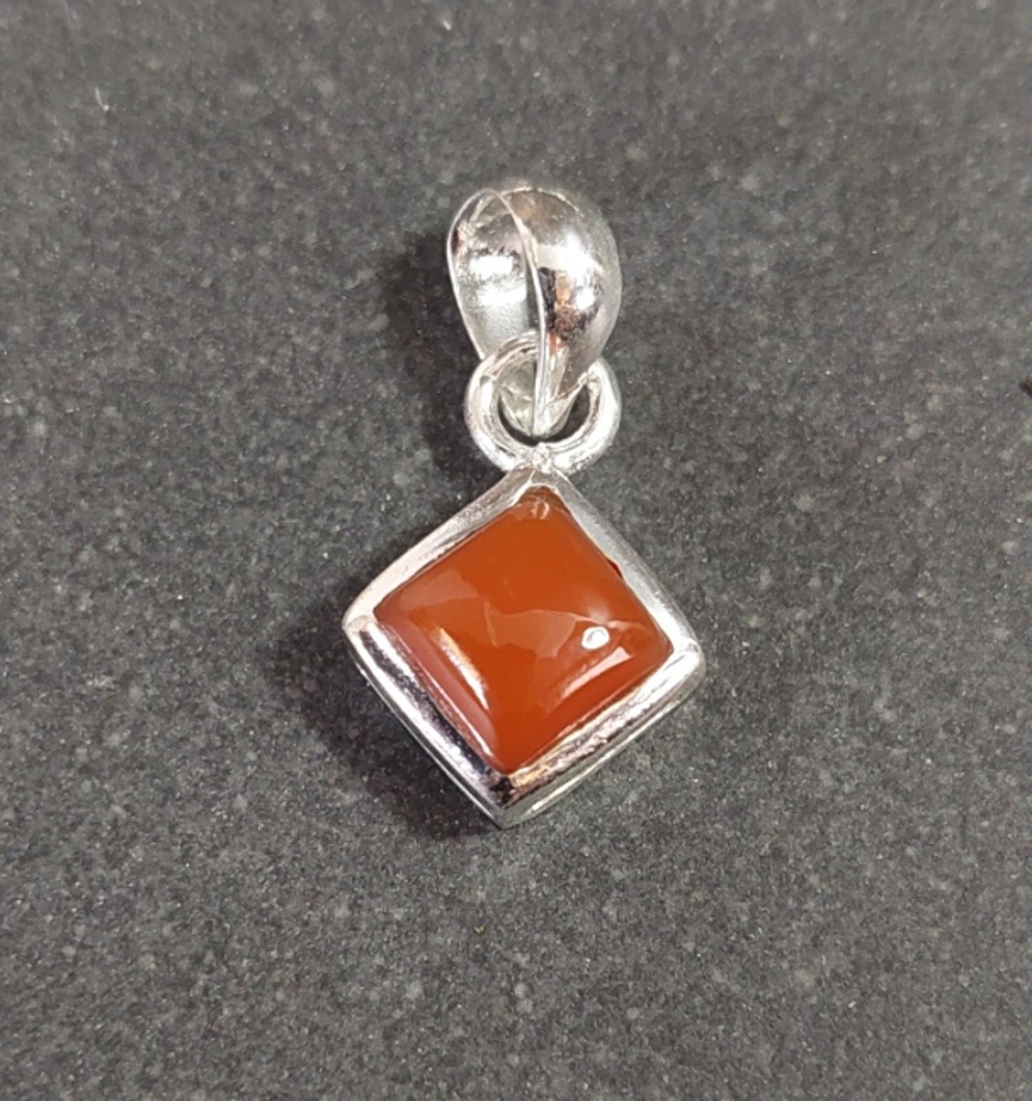 Silver hängen med Sten Cabochon i kvadratisk form  - 7