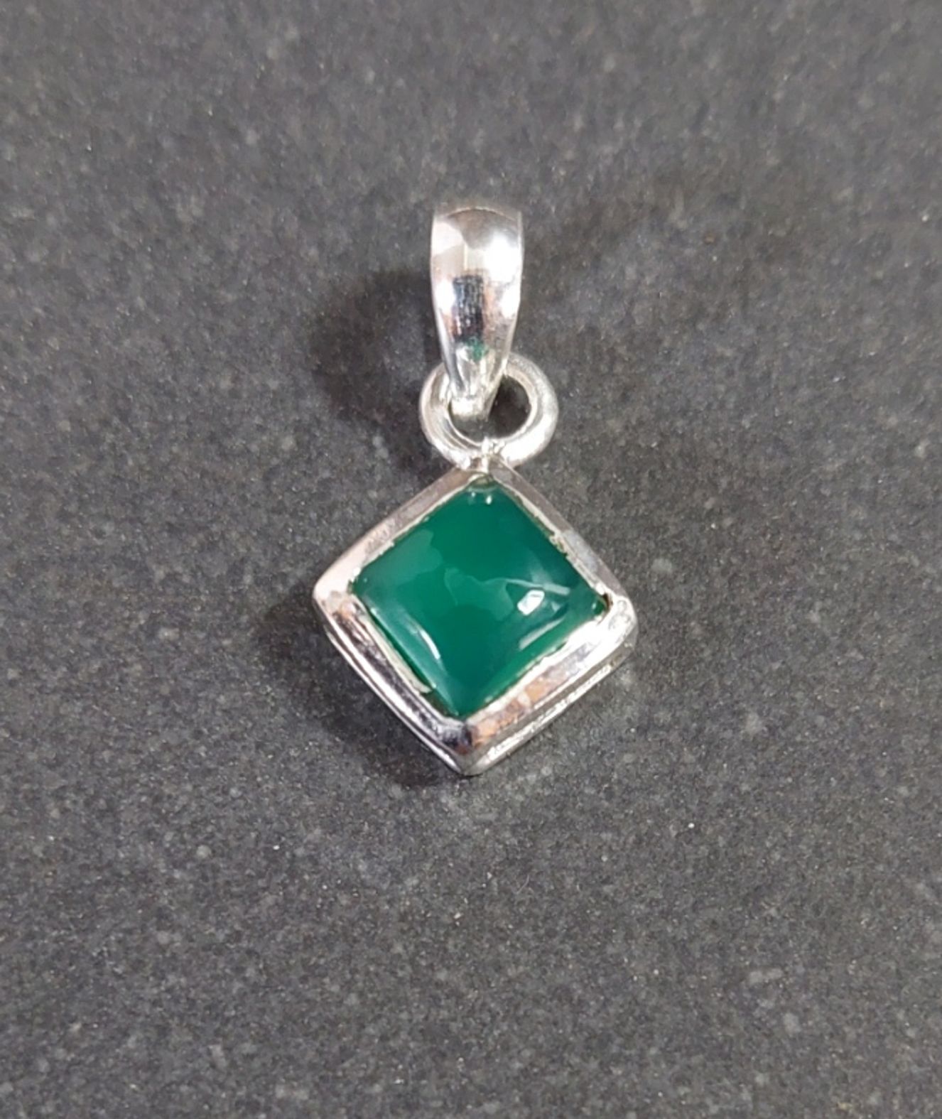 Silver hängen med Sten Cabochon i kvadratisk form  - 3