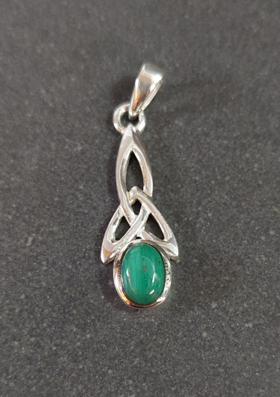 Silver hänge med Sten Cabochon - Triquetra - 7