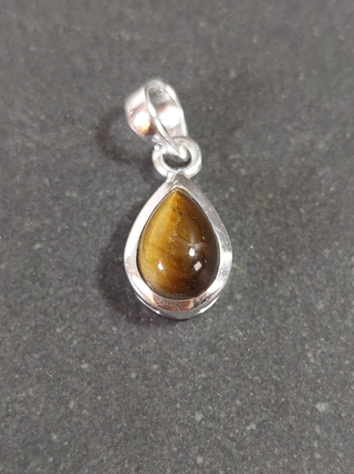 Silver hänge med Sten Cabochon - Droppform  - 11