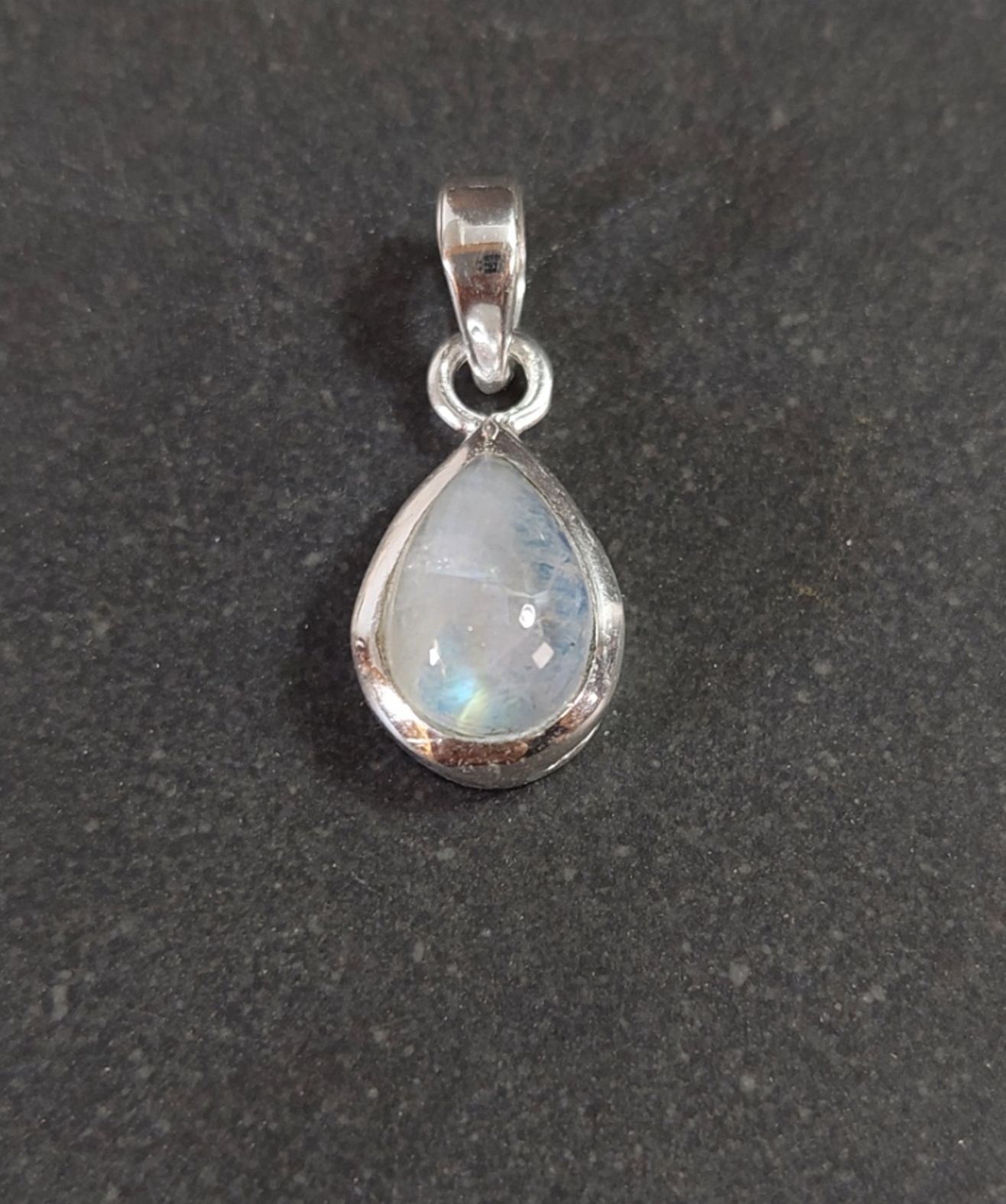 Silver hänge med Sten Cabochon - Droppform  - 8