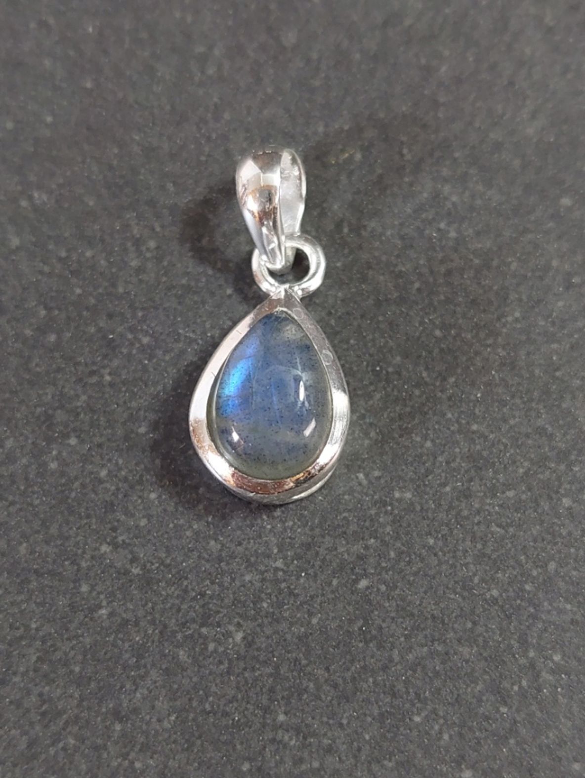 Silver hänge med Sten Cabochon - Droppform  - 5
