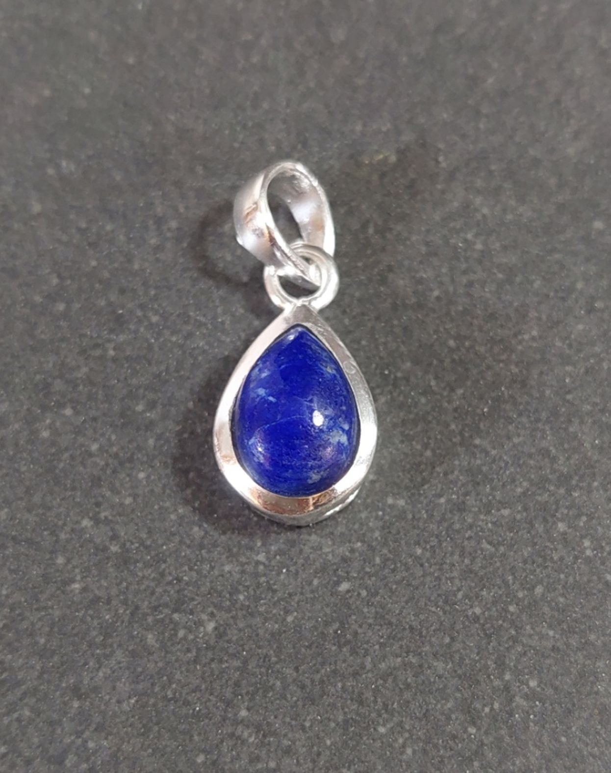 Silver hänge med Sten Cabochon - Droppform  - 6