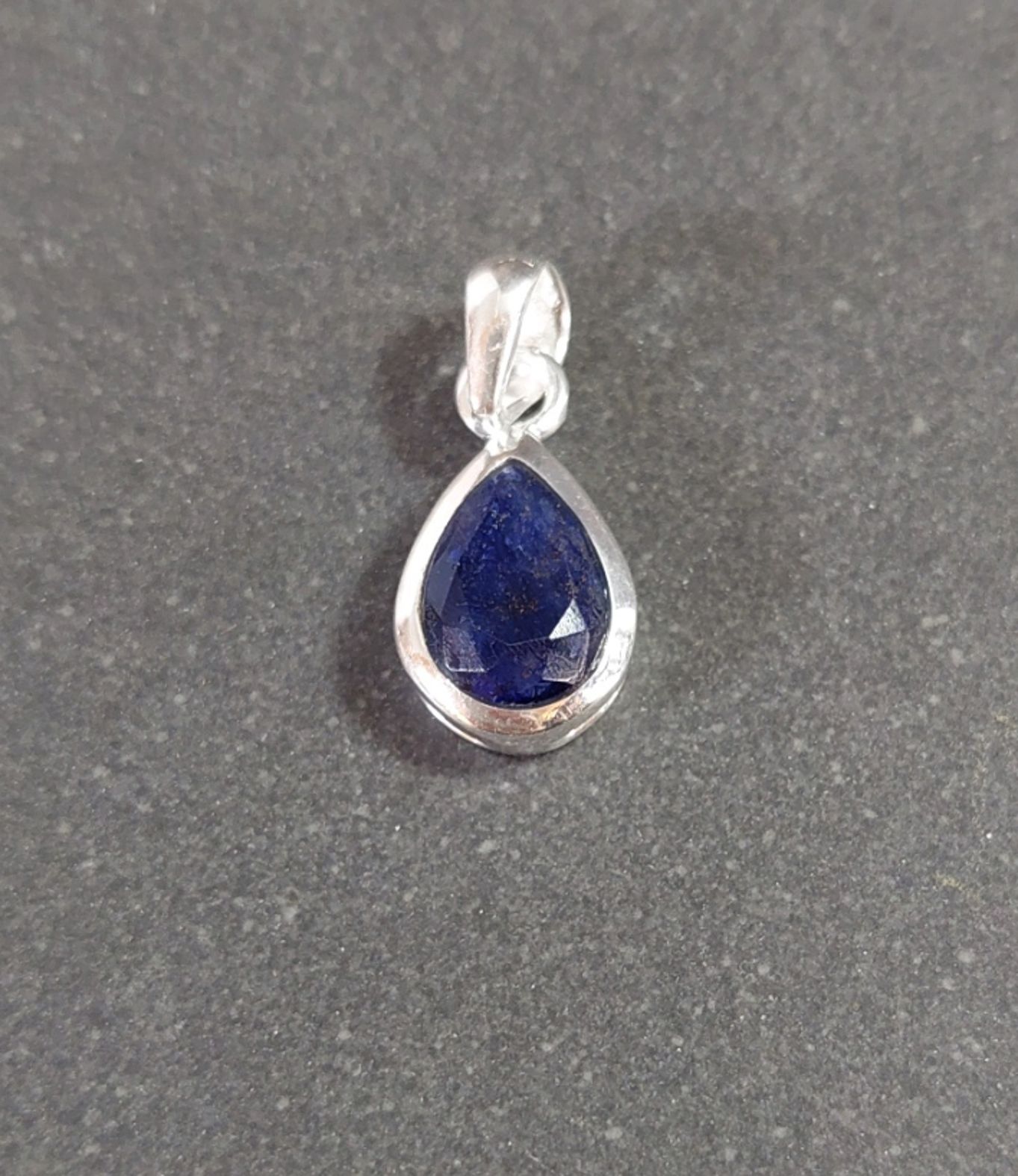 Silver hänge med Sten Cabochon - Droppform  - 13