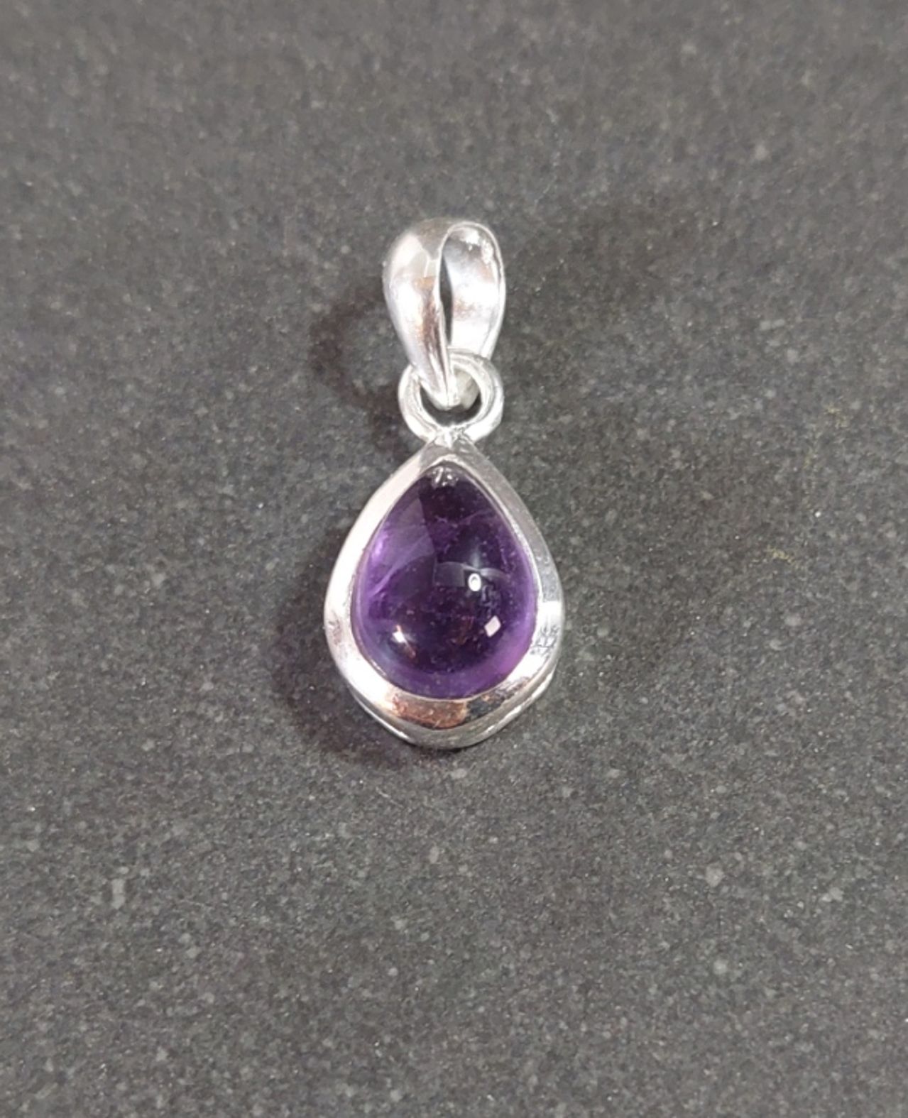 Silver hänge med Sten Cabochon - Droppform  - 3