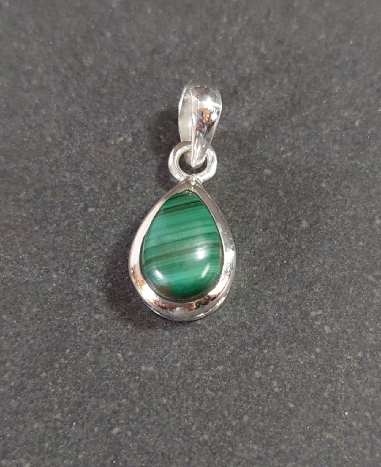 Silver hänge med Sten Cabochon - Droppform  - 7