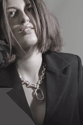 Dansk Copenhagen - Short Chunky Oval Ring Necklace Silver Plating