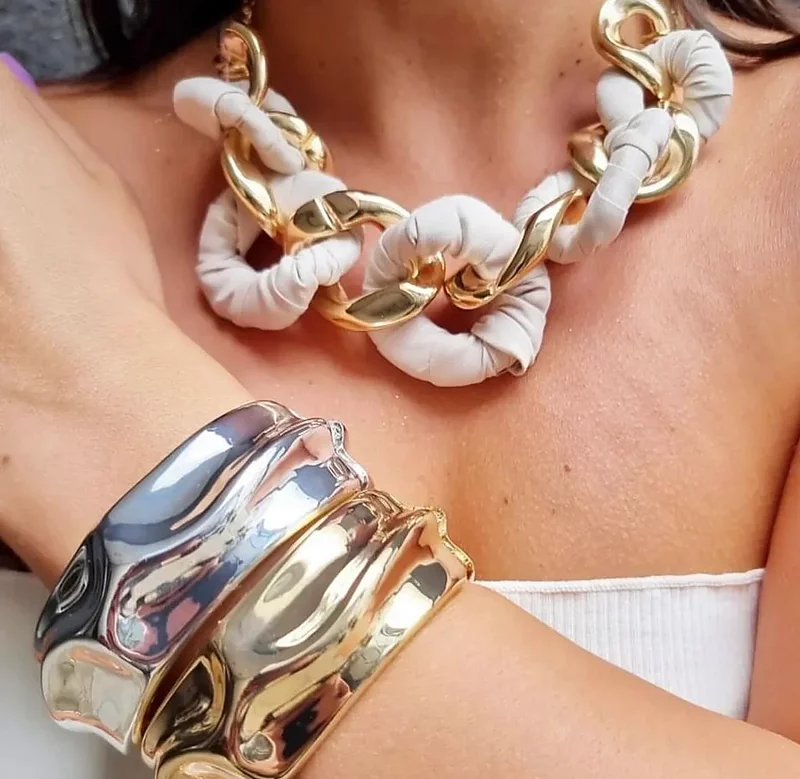 Armband Big hårt guld