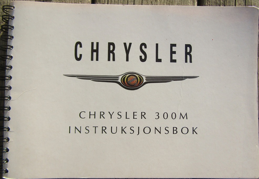 2000 Chrysler 300M Instruktionsbok svensk