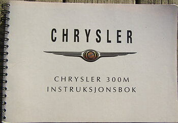 2000 Chrysler 300M Instruktionsbok svensk