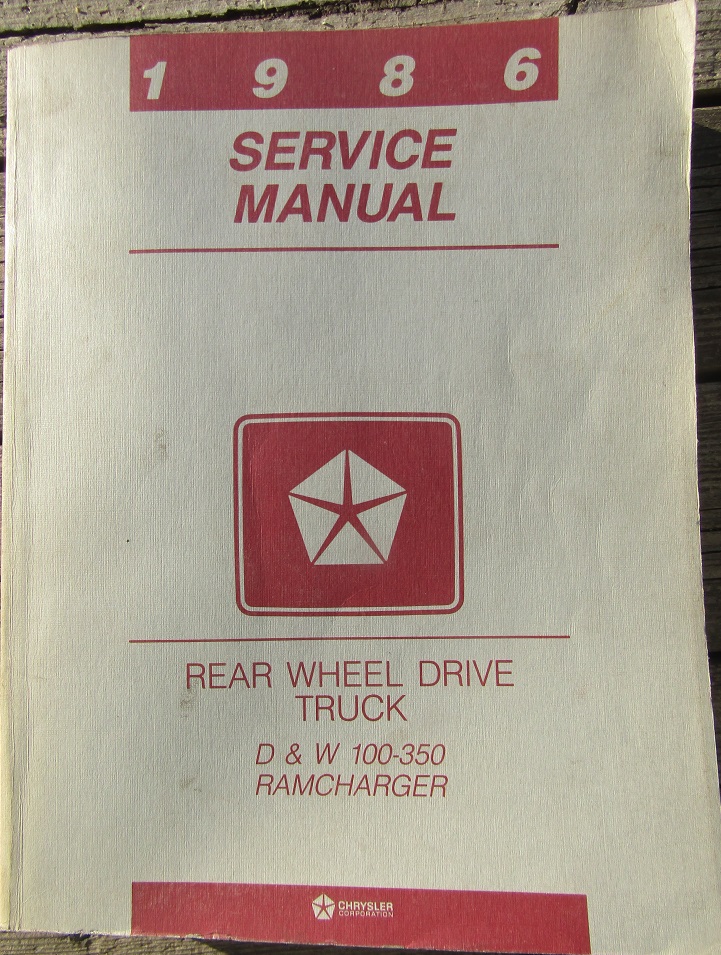 1986 Dodge D & W 100-350 Ramcharger Service Manual