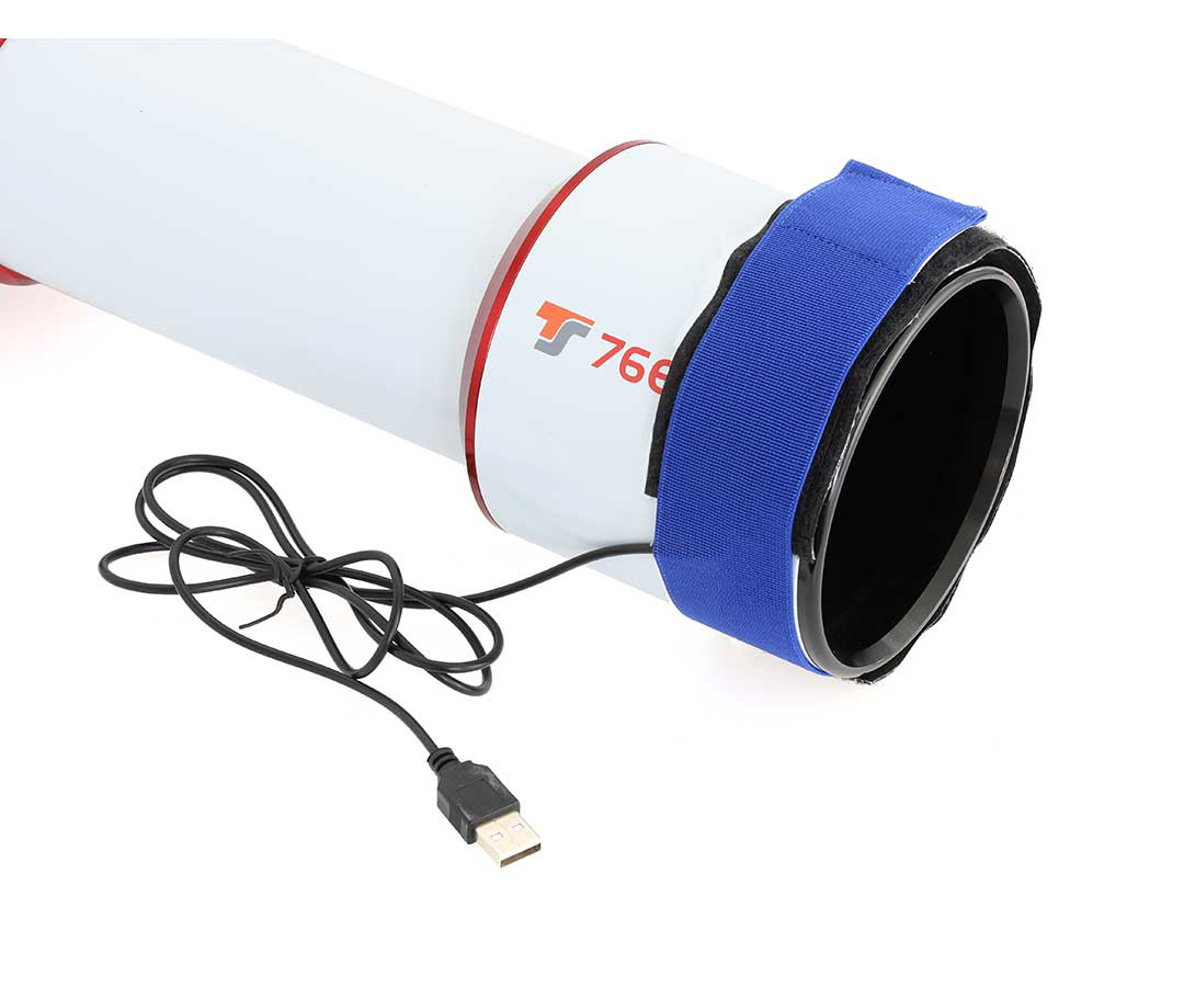 TS-OPTICS VÄRMEBAND MED INBYGGD KONTROLLER OCH USB-ANSLUTNING