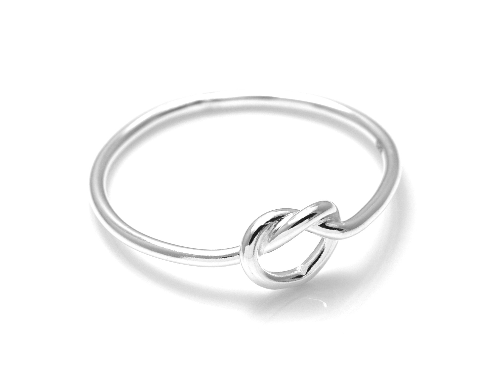 Knut Ring i Äkta 925 Silver storlek 7, Klassisk och Tidlös Accessoar, Knutet Rep Smycke - 2