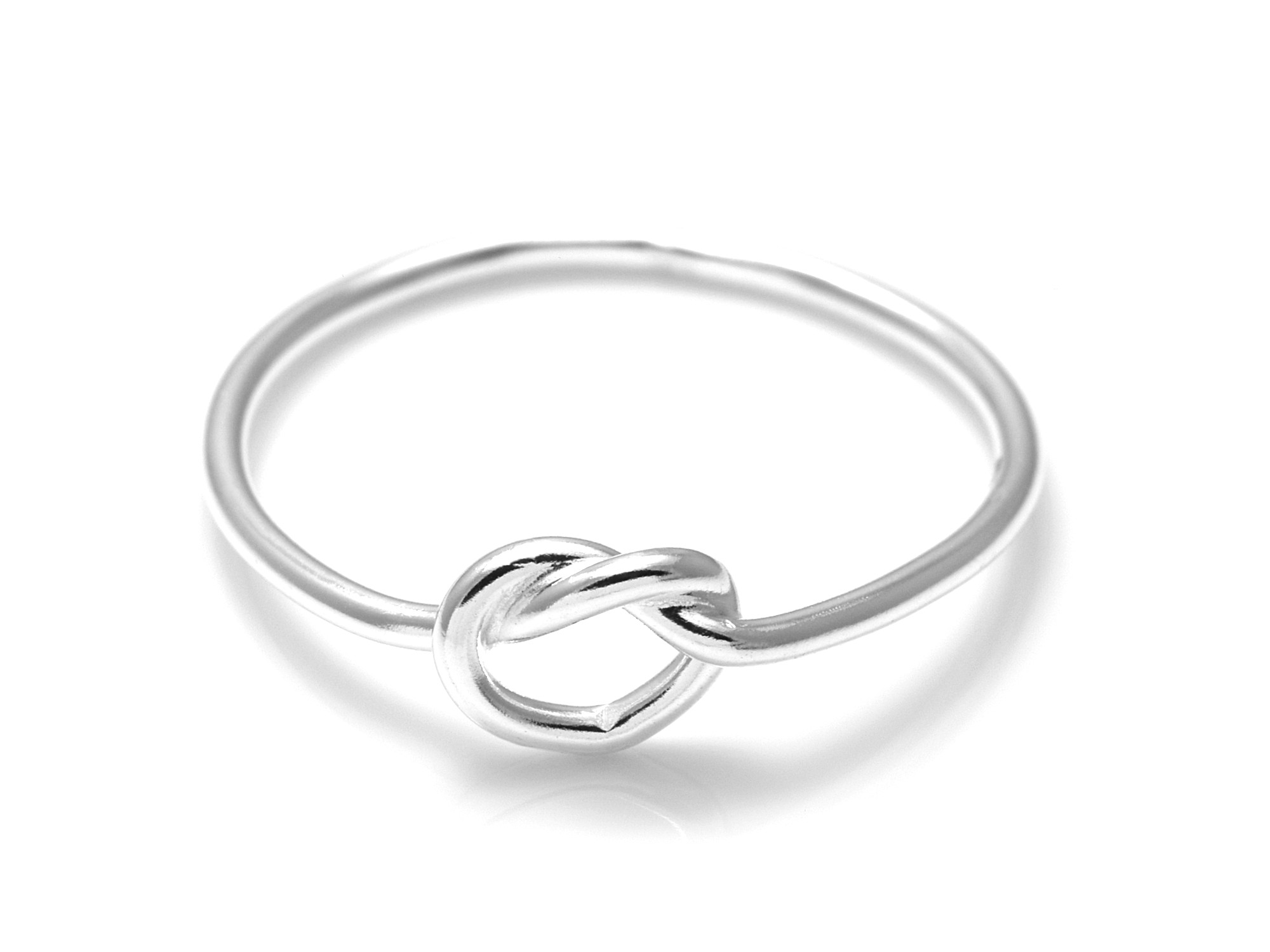 Knut Ring i Äkta 925 Silver storlek 7, Klassisk och Tidlös Accessoar, Knutet Rep Smycke