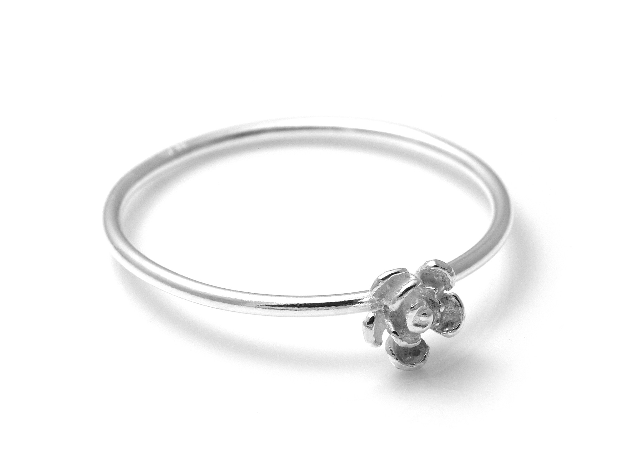 Blomma Ring i Äkta 925 Silver storlek 7, Realistisk Blomster Accessoar, Natur Smycke - 2