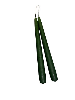 Antikljus Mossgrön Matt 25 cm Parljus