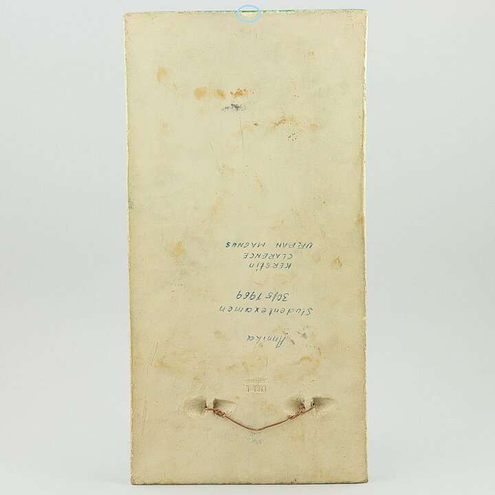 Lisa Larson (1960s) Limited Green/Red Flower Wall Plaque 35 cm