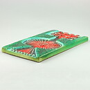 Lisa Larson (1960s) Limited Green/Red Flower Wall Plaque 35 cm
