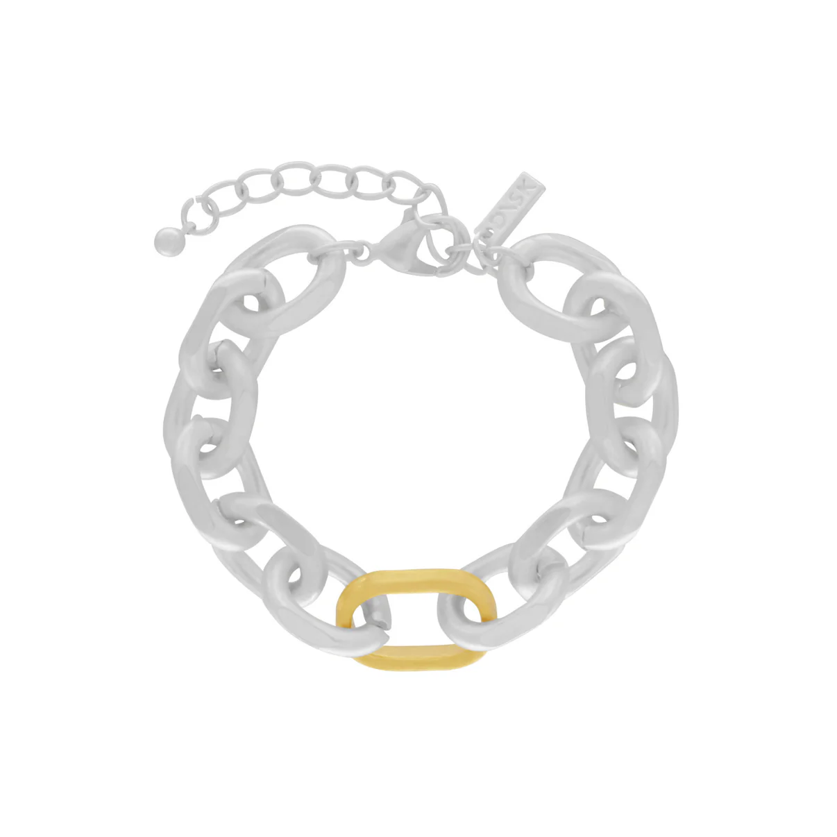 Dansk Copenhagen - Store Oval Ring Hoop Silver Plating Bracelet