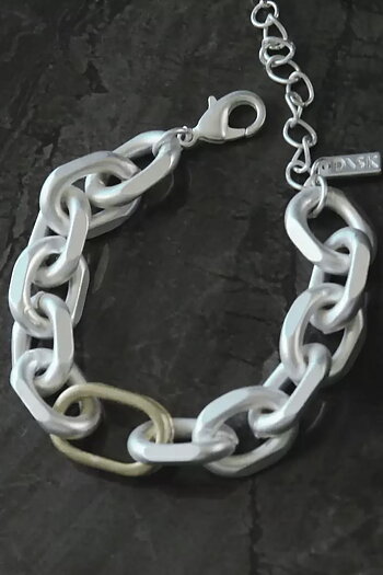 Dansk Copenhagen - Store Oval Ring Hoop Silver Plating Bracelet