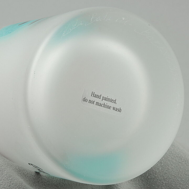 Monica Backström (Candy 2004) Two Frosty Cylinder Vases with Colorful Decor 26–32 cm
